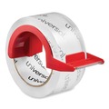 Tape Dispensers | Universal UNV31102 3 in. Core 1.88 in. x 54.6 yds. Heavy-Duty Acrylic Box Sealing Tape with Dispenser - Clear (2/Pack) image number 1