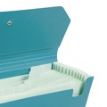 File Folders | U Brands 6594U01-12 U-Eco 9.75 in. Expansion 13-Pocket Expandable File - Ocean/Letter Size image number 5