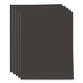 File Folders | Smead 87700 11 in. x 8.5 in. 100-Sheet Capacity Poly 2-Pocket Folder with Snap Closure Security Pocket - Black (5/Pack) image number 1