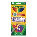 Pencils | Crayola 682424 3.3 millimeter 2B Erasable Color Pencil - Assorted Lead and Barrel Colors (24/Box) image number 0