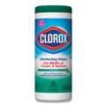 Hand Wipes | Clorox 01593 7 in. x 8 in. 1-Ply Disinfecting Wipes - Fresh Scent, White image number 0