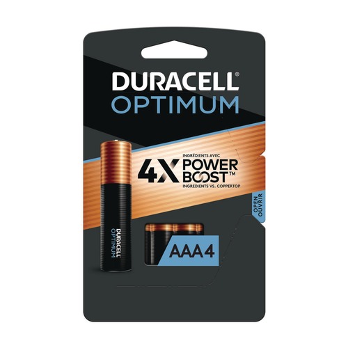 Batteries | Duracell OPT2400B4PRT Optimum Alkaline AAA Batteries (4/Pack) image number 0