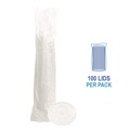 Cups and Lids | Boardwalk BWKPET910STRAWPK 9 oz. to 10 oz. Crystal-Clear Cold Cup Straw-Slot Lids - Clear (100/Pack) image number 3
