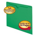File Folders | Smead 75503 Straight Tab Letter Size Colored File Jackets with Reinforced Double-Ply Tab - Green (100/Box) image number 3