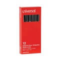Pens | Universal UNV27410 Medium 1 mm Stick Ballpoint Pen - Black Ink, Gray/Black Barrel (1 Dozen) image number 4