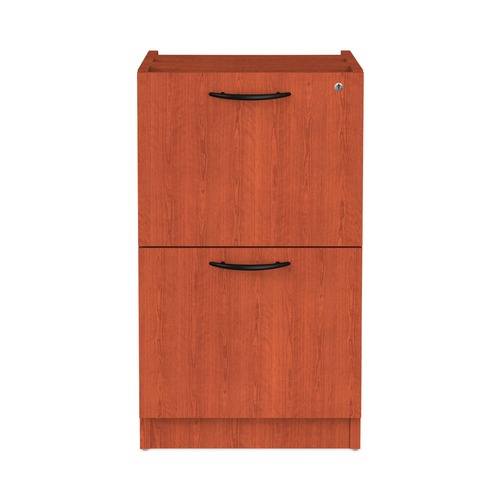 Office Filing Cabinets & Shelves | Alera ALEVA542822MC 15.63 in. x 20.5 in. x 28.5 in. Valencia Series 2-Drawer Full File Pedestal - Medium Cherry image number 0