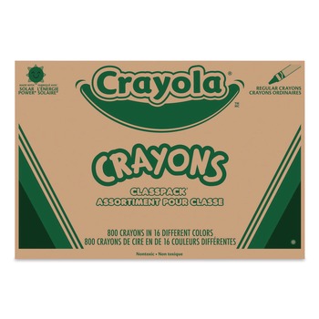 PRODUCTS | Crayola 528016 16-Color Classpack Regular Crayons (800/Box)