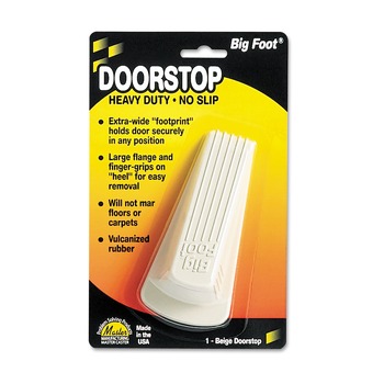 Master Caster 00900 Big Foot 2.25 in. W x 4.75 in. D x 1.25 in. H No Slip Rubber Wedge Doorstop - Beige