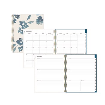 Blue Sky 137261 11 in. x 8.5 in. 12-Month (Jan-Dec 2026) Bakah Blue Weekly/Monthly Planner - Blue/White Cover