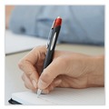 Pens | uni-ball 73832 Jetstream 1 mm Retractable Hybrid Gel Pen - Black Ink/Black/Silver Barrel/Bold (1-Dozen) image number 7