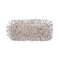 Mops | Boardwalk BWK1312 12 in. x 5 in. Cotton Dust Mop Head - White image number 1