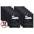 Notebooks & Pads | Mead 72936 9.75-in x 7.5-in 100 Sheets 3-Subject Square Deal Composition Book - Wide/Legal Rule, Black Cover (12/Pack) image number 1