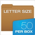 File Folders | Pendaflex FK211 1/3-Cut Tabs 1 Fastener Letter Size Kraft Fastener Folders (50/Box) image number 6