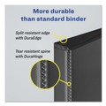 Binders | Avery 17041 11 in. x 8.5 in. 3 in. Capacity 3-Rings Durable View Binder with DuraHinge and Slant Rings - Black image number 4