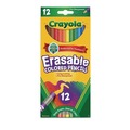 Pencils | Crayola 684412 3.3 mm 2B Erasable Color Pencil Set - Assorted Lead and Barrel Colors (12/Box) image number 0