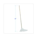Mops | Boardwalk BWK112R 12 oz. White Rayon Head 48 in. Oak Wood Handle Deck Mops (6/Pack) image number 5
