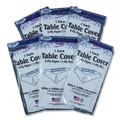 Linen and Table Accessories | Tablemate TBLPT549-WH 54 in. x 108 in. Table Set Poly Tissue Table Cover - White (6/Pack) image number 2