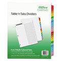 Dividers & Tabs | Office Essentials 11677 Table 'n Tabs 11 in. x 8.5 in. 26-Tab A to Z Dividers - Assorted Tabs/White (1-Set) image number 0