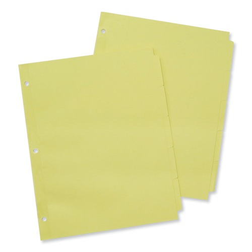 Dividers & Tabs | Universal UNV20836 11 in. x 8-1/2 in. 5-Tab Insertable Tab Index - Buff (36/Box) image number 0