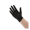 Disposable Gloves | Boardwalk 396SBXA 4.4 mil Disposable General-Purpose Powder-Free Nitrile Gloves - Small, Black (100/Box) image number 8