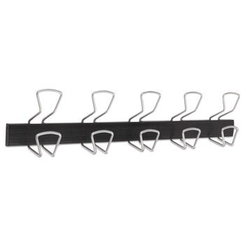 Alba PMPRO5M 29.92 in. x 2.95 in. x 6.45 in. 22 lb Capacity Metal Wall-Mount Coat Hooks - Silver