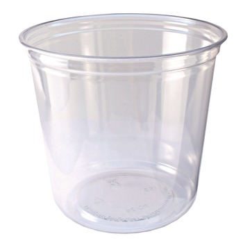 PRODUCTS | Fabri-Kal 000000000009501036 24 oz 4.6 in. Diameter x 3.6 in. Height Plastic Recycleware Round Deli Container - Clear (500/Carton)