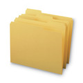File Folders | Smead 12234 0.75 in. Expansion Reinforced 1/3-Cut Top Tab Colored File Folders - Letter Size/Goldenrod (100/Box) image number 1