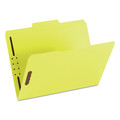 File Folders | Smead 12940 0.75 in. Expansion 2 Fasteners Letter Size Top Tab Colored Fastener Folders - Yellow Exterior (50/Box) image number 2