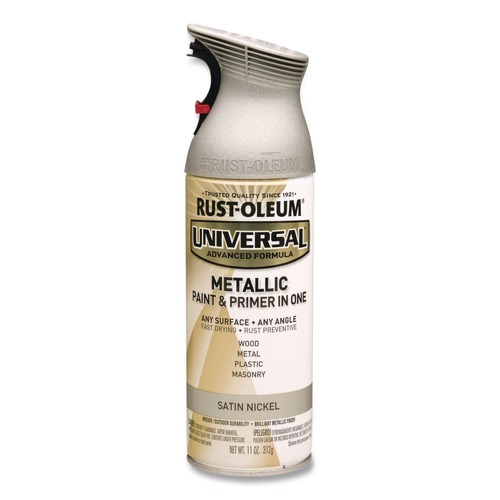 Painting | Rust-Oleum 249130 12 oz Universal Premium Spray Paint - Satin Nickel image number 0