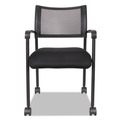  | Alera ALEEK43ME10B Eikon Series 20.86 in. x 24.01 in. x 33.07 in. Stacking Mesh Guest Chair - Black (2/Carton) image number 8