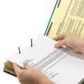 File Folders | Smead 14097 8 SafeSHIELD Fasteners 3 Dividers Letter Size 8-Section Pressboard Top Tab Classification Folders - Green (10/Box) image number 3