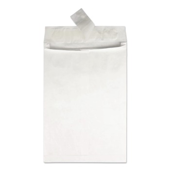 PRODUCTS | Survivor QUAR4492 Tyvek 12 x 16 18 lb. Heavyweight Square Flap Open End Expansion Mailers - White (100/Carton)