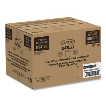 SOLO HS4125-J8000 3.6 in. Diameter x 3.3 in. h 12 oz Double Poly Paper Symphony Design Food Containers (500/Carton)