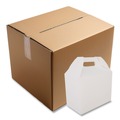 Food Trays, Containers, and Lids | SCT 2709 10 lbs. Capacity 8.88 in. x 5 in. x 6.75 in. Paper Carryout Barn Boxes - White (150/Carton) image number 2