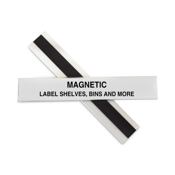 C-Line 87227 1 in. x 6 in. HOL-DEX Side Load Magnetic Shelf/Bin Label Holders - Clear (10/Box)