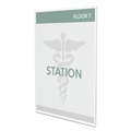 Office Presentation Supplies | Deflecto 588601 8.5 in. x 11 in. Insert Superior Image Cubicle Sign Holder - Clear image number 3
