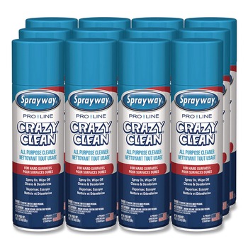 Sprayway PRO LINE 1000057598 19 oz Crazy Clean Aerosol Spray - Unscented (12/Carton)