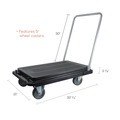 Cleaning Carts | Deflecto CRT5500-04 300 lb Capacity 21 x 32.5 x 37.5 Heavy-Duty Platform Cart - Black image number 6