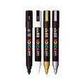 Back to School Sale | uni-ball PC5M4C Medium Bullet Tip Water-Based Paint Markers - Assorted Colors (4/Set) image number 1