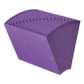 File Folders | Smead 70721 Letter Size 1/21-Cut Tabs 21 Sections Heavy-Duty Indexed Expanding Open Top Color Files - Purple image number 1