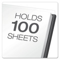File Folders | Oxford 55806EE 8.5 in. x 11 in. 0.5 in. Capacity Standard Grade Report Cover - Clear/Black (25/Box) image number 3