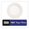  | Chinet 21217 10-1/2 in. Diameter Plate Paper Dinnerware - White (500/Carton) image number 5