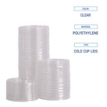 Cups and Lids | Boardwalk BWKPET912STRAW Crystal-Clear Cold Cup Straw-Slot Lids Fits 9 oz. Squat and 12 oz. PET Cups (1000/Carton) image number 6