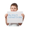 White Boards | Flipside 12034 12 in. x 9 in. 2-Sided Red/Blue Ruled Dry Erase Board - White Surface (24/Pack) image number 2