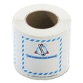 Labels | LabelMaster L450 5.5 in. x 5 in. Self-Adhesive Shipping and Handling Time and Temperature Labels - White/Blue/Red/Gray (1/Roll) image number 1