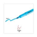 Highlighters | Universal UNV08854 Chisel Tip Fluorescent Blue Ink Blue Barrel Pocket Highlighters (1 Dozen) image number 4
