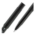 Pens | uni-ball 2013567 ONYX 0.7 mm Strick Roller Ball Pen - Black Ink/Black Barrel/Fine (72/Pack) image number 5