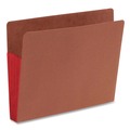 File Folders | Smead 73686 3.5 in. Expansion Drop-Front End Tab File Pockets - Redrope/Red/Letter Size (10/Box) image number 2