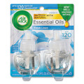 Odor Control | Air Wick 62338-82291 0.67 oz. Scented Oil Twin Refill - Fresh Linen (6/Carton) image number 0