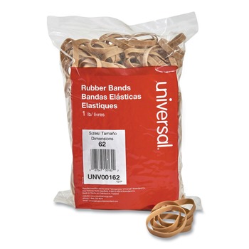 Universal UNV00162 0.04 in. Gauge Size 62 Rubber Bands - Beige (490/Pack)